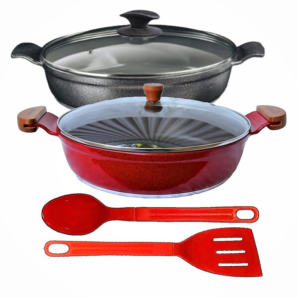 Jogo Frigideiras Antiaderente Titanium Aaeam 30cm T03 N07