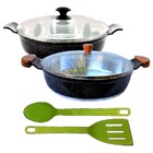 Jogo Frigideiras Antiaderente Usinado Aa E Am 30cm T04 N11