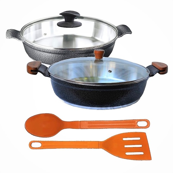 Jogo Frigideiras Antiaderente Usinado Aa E Am 30cm T05 N10