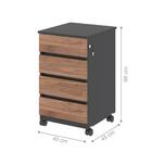 Jogo Gaveteiro Com Escrivaninha Equador Noce Preto