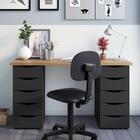 Jogo Gaveteiro E Escrivaninha Kassel Nogal Preto