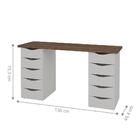 Jogo Gaveteiro E Escrivaninha Oberhausen Nogal Branco