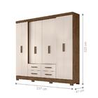 Jogo Gaveteiro E Roupeiro Ellesmere Castanho Wood Baunilha