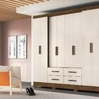 Jogo Gaveteiro E Roupeiro Ellesmere Castanho Wood Baunilha