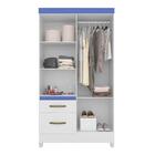 Jogo Gaveteiro E Roupeiro Taiti Com Espelho Branco Rosa Azul