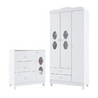 Jogo Gaveteiro E Roupeiro Tondela Branco