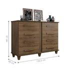 Jogo Guarda Roupa E Cômoda Kanazawa Freijó