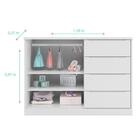 Jogo Infantil 2 Peças Guarda Roupa Cômoda Branco Akemi