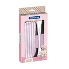 Jogo Infantil Com Babador Azul E Colher Em Aco Inox 2 Pecas T