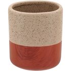 Jogo Kit Lavabo Banheiro Cerâmica Bege 4 Peças