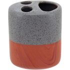 Jogo Kit Lavabo Banheiro Cerâmica Cinza 4 Peças