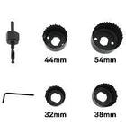 Jogo Kit Serra Copo Profissional 6 Peças Madeira Gesso Pvc -