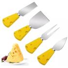 Jogo Kit Utensílios Para Queijo Facas Espátula Garfo 4 Peças