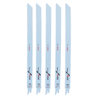 Jogo de Lâmina para Serra Sabre Para Metal 300mm 10 a 14 dentes 5 lâminas Bosch