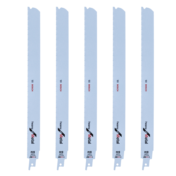 Jogo de Lâmina para Serra Sabre Para Metal 300mm 14 a 18 dentes 5 lâminas Bosch