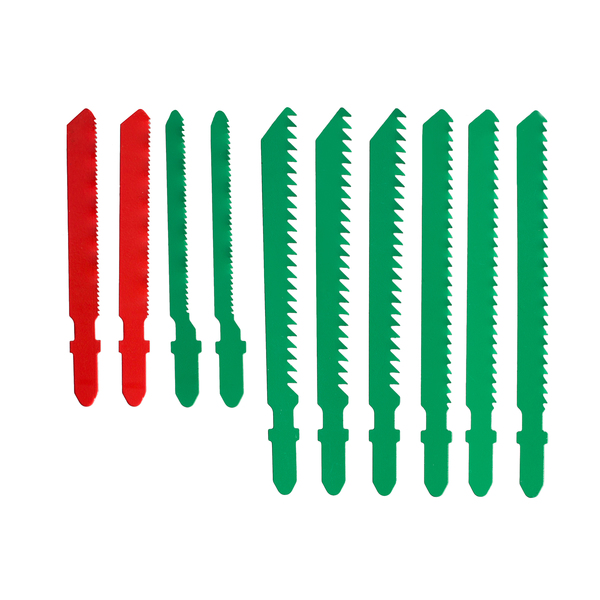 Jogo Lâminas Serra Tico Tico Para Metal/ Madeira Encaixe T 10 peças MP