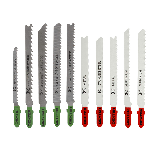 Jogo Lâminas Serra Tico Tico Para Metal/ Madeira 10 peças Dexter