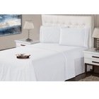 Jogo Lençol 3 Peças 400 Fios Branco Ponto Palito Casa Dona