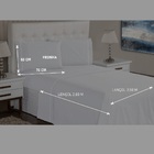 Jogo Lençol 3 Peças 400 Fios Branco Ponto Palito Casa Dona