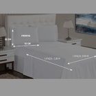 Jogo Lençol 3 Peças Casal 400 Fios Ponto Palito Casa Dona