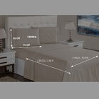 Jogo Lençol 3 Peças King 400 Fios Marfim Ponto Palito Casa Do