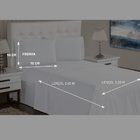 Jogo Lençol 3 Peças Queen 400 Fios Ponto Palito Casa Dona