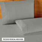 Jogo Lençol 400 Fios Queen Ponto Palito 3 Peças Tecido Percal