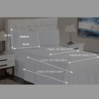 Jogo Lençol 4 Peças King 400 Fios Branco Ponto Palito Casa Do