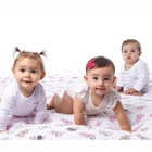 Jogo Lençol Berço Bebê Estampado Bichinhos Rosa Sulbrasil 3