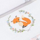 Jogo Lençol Berço Raposinha Menina De Malha 100% Algodão 3 Pe