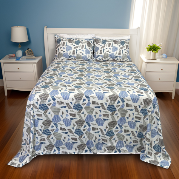 Jogo Lençol Cama Queen Percal 4 Peças Estampado