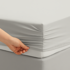 Jogo Lençol cama Solteiro 400 Fios 3 Peças - Cinza