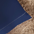 Jogo Lençol Casal 3 Pçs Percal 200 Fios Azul Marinho