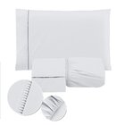 Jogo Lençol Casal 3 Peças 400 Fios Toque Macio Branco