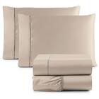 Jogo Lençol Casal 400 Fios 4 Peças - Cáqui