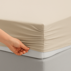 Jogo Lençol Casal 400 Fios 4 Peças - Cáqui