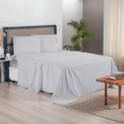 Jogo Lençol Casal 4 Pçs Micropercal 300 Fios Ponto Palito Cin