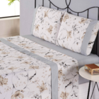 Jogo Lençol Casal 4 Pçs Percal 180 Fios Ponto Palito Cinza