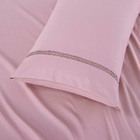 Jogo Lençol Casal Blush Guipir 4pç 100% Poliéster - Malva