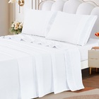 Jogo Lençol Casal Elegance Bordado 4pç 100% Poliéster - Branco