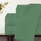 Jogo Lençol Casal Elegance Bordado 4pç 100% Poliéster - Esmer