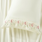 Jogo Lençol Casal Floral Bordado 4pç 100% Poliéster - Ros