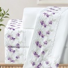 Jogo Lençol Casal Flores Bordado 4pç 100% Poliéster - M_lil