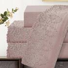 Jogo Lençol Casal Jade Bordado Inglês 4pç 100% Poliéster - Ma