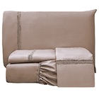 Jogo Lençol Casal Lenny Guipir 4 Pçs Chocolat