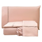 Jogo Lençol Casal Lenny Guipir 4pç 100% Poliéster - Rosé