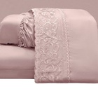 Jogo Lençol Casal Nuance Bordado Inglês 4pç 100% Poliéster -