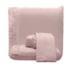 Jogo Lençol Casal Nuance Bordado Inglês 4pç 100% Poliéster -