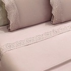 Jogo Lençol Casal Passione Bordado Inglês 4pç 100% Poliéster