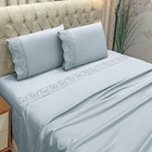 Jogo Lençol Casal Passione Bordado Inglês 4pç 100% Poliéster